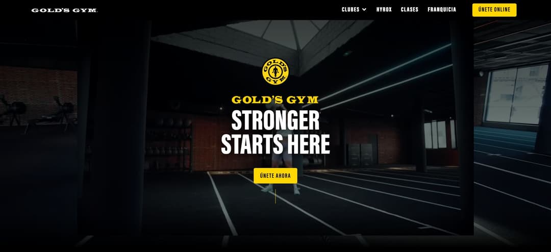 Portada de la web de Gold’s Gym España