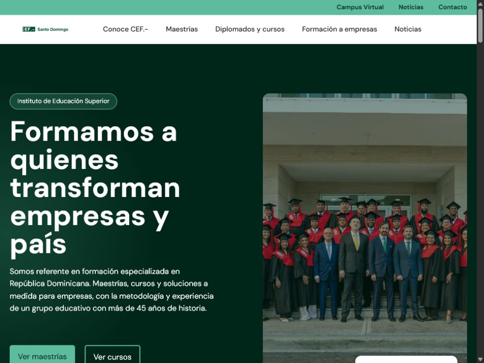Página principal de CEF Santo Domingo